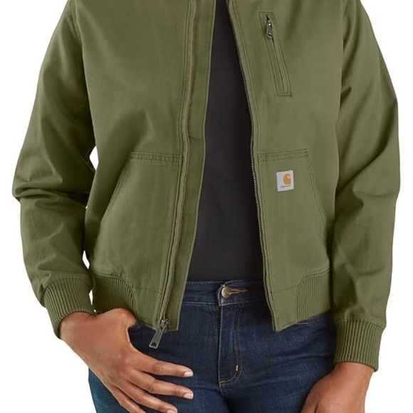 Carhartt Jackets & Blazers - Carhartt Green Utility Jacket with Sturdy Canvas and Ribbed Details